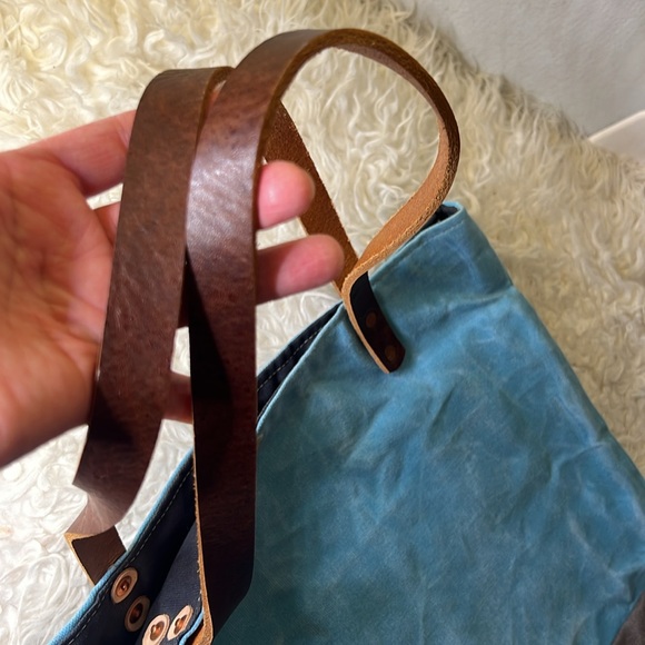 BURNBAGS USA canvas / leather tote bag - Picture 6 of 7